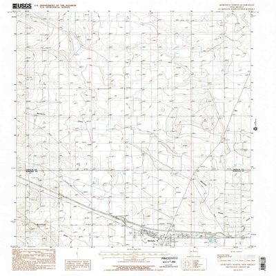 YellowMaps Moriarty North NM topo map, 1:24000 Scale, 7.5 X 7.5 Minute, Historical, 1986, Updated 1986, 26.8 x 22 in - Tyvek