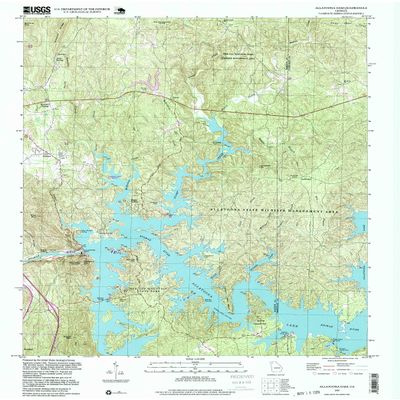 YellowMaps Allatoona Dam GA topo map, 1:24000 Scale, 7.5 X 7.5 Minute, Historical, 1997, Updated 1999, 26.9 x 22 in - Polypropylene