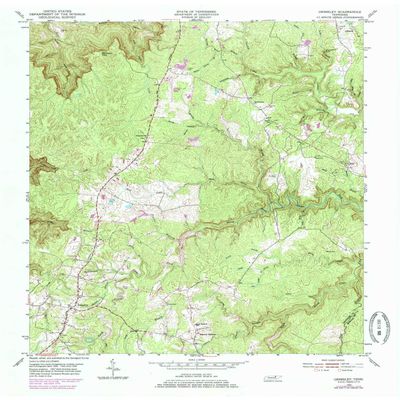 YellowMaps Grimsley TN topo map, 1:24000 Scale, 7.5 X 7.5 Minute, Historical, 1954, Updated 1979, 27.4 x 22 in - Polypropylene