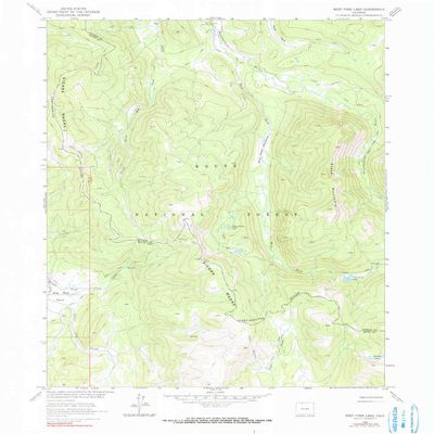YellowMaps West Fork Lake CO topo map, 1:24000 Scale, 7.5 X 7.5 Minute, Historical, 1962, Updated 1990, 26.9 x 22.2 in - Polypropylene