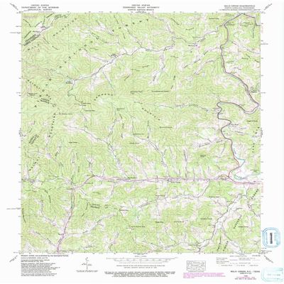 YellowMaps Bald Creek NC topo map, 1:24000 Scale, 7.5 X 7.5 Minute, Historical, 1939, Updated 1991, 27 x 22 in - Polypropylene