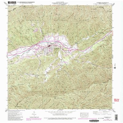 YellowMaps Andrews NC topo map, 1:24000 Scale, 7.5 X 7.5 Minute, Historical, 1938, Updated 1991, 27 x 22.1 in - Polypropylene