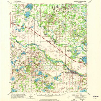 YellowMaps Monticello MN topo map, 1:62500 Scale, 15 X 15 Minute, Historical, 1961, Updated 1972, 20.1 x 16.5 in - Tyvek