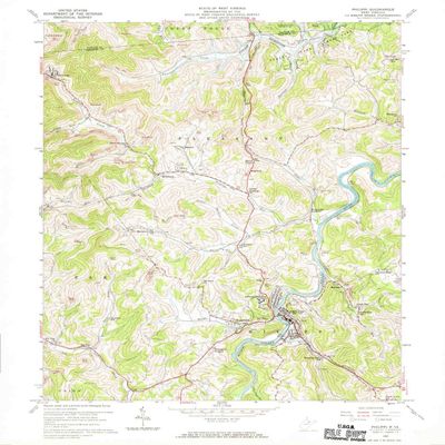 YellowMaps Philippi WV topo map, 1:24000 Scale, 7.5 X 7.5 Minute, Historical, 1960, Updated 1970, 26.8 x 22.1 in - Tyvek