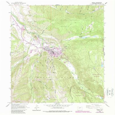 YellowMaps Aspen CO topo map, 1:24000 Scale, 7.5 X 7.5 Minute, Historical, 1960, Updated 1988, 26.9 x 22 in - Polypropylene