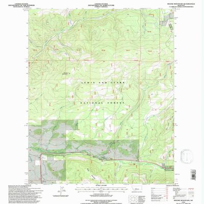 YellowMaps Moose Mountain MT topo map, 1:24000 Scale, 7.5 X 7.5 Minute, Historical, 1995, Updated 1997, 26.7 x 22 in - Tyvek