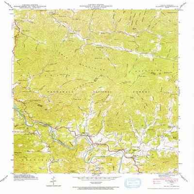YellowMaps Alarka NC topo map, 1:24000 Scale, 7.5 X 7.5 Minute, Historical, 1940, Updated 1973, 27 x 22 in - Tyvek