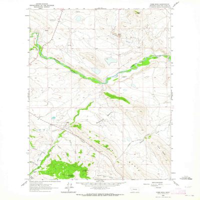 YellowMaps Comb Rock MT topo map, 1:24000 Scale, 7.5 X 7.5 Minute, Historical, 1961, Updated 1964, 26.8 x 22 in - Polypropylene