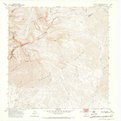 YellowMaps Blanca Peak CO topo map, 1:24000 Scale, 7.5 X 7.5 Minute, Historical, 1967, Updated 1971, 27.2 x 22 in - Polypropylene