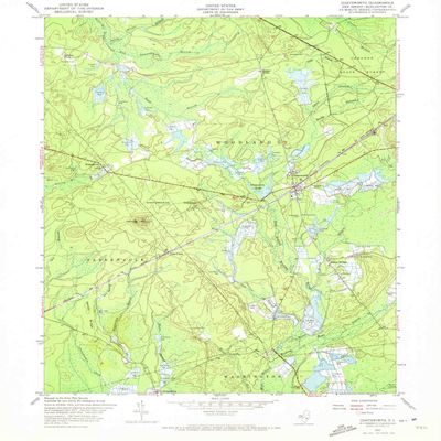 YellowMaps Chatsworth NJ topo map, 1:24000 Scale, 7.5 X 7.5 Minute, Historical, 1957, Updated 1973, 26.7 x 22 in - Polypropylene