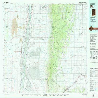 Belen NM topo map, 1:100000 Scale, 30 X 60 Minute, Historical, 1979, Updated 1979, 24.1 x 42.6 in - Polypropylene