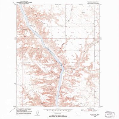 YellowMaps Pilot Rock MT topo map, 1:24000 Scale, 7.5 X 7.5 Minute, Historical, 1953, Updated 1955, 26.7 x 22 in - Polypropylene