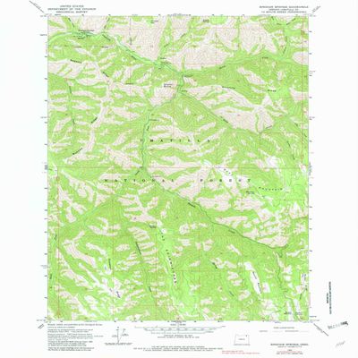 YellowMaps Bingham Springs OR topo map, 1:24000 Scale, 7.5 X 7.5 Minute, Historical, 1963, Updated 1982, 26.8 x 22 in - Polypropylene