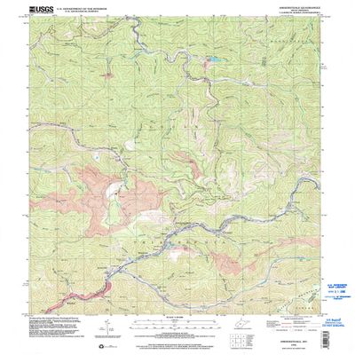 YellowMaps Amherstdale WV topo map, 1:24000 Scale, 7.5 X 7.5 Minute, Historical, 1996, Updated 2002, 27.1 x 22 in - Polypropylene