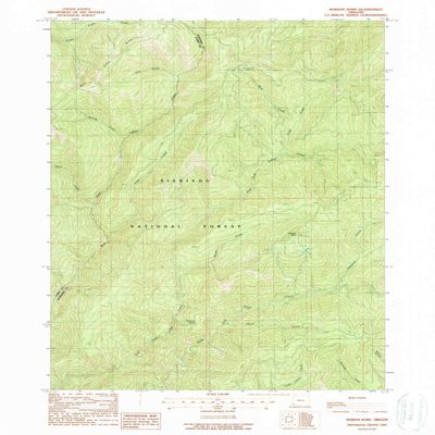 YellowMaps Hobson Horn OR topo map, 1:24000 Scale, 7.5 X 7.5 Minute, Historical, 1989, Updated 1989, 26.7 x 21.9 in - Polypropylene