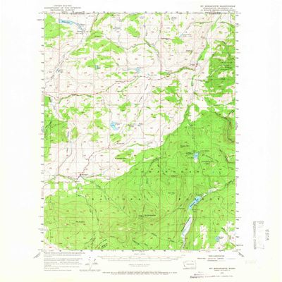 YellowMaps Mt Bonaparte WA topo map, 1:62500 Scale, 15 X 15 Minute, Historical, 1957, Updated 1966, 20.9 x 17.1 in - Polypropylene
