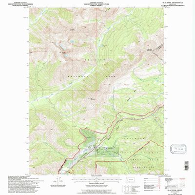 YellowMaps Blacktail MT topo map, 1:24000 Scale, 7.5 X 7.5 Minute, Historical, 1994, Updated 1997, 26.9 x 22.2 in - Polypropylene