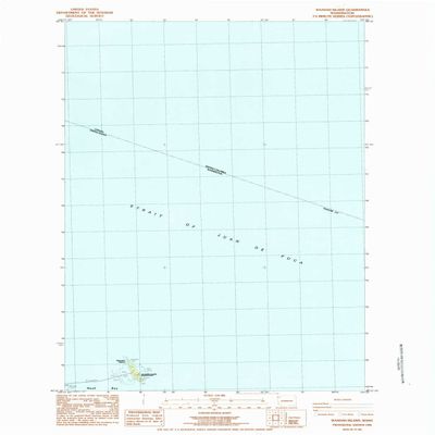 YellowMaps Waadah Island WA topo map, 1:24000 Scale, 7.5 X 7.5 Minute, Historical, 1984, Updated 1984, 27.1 x 22.2 in - Polypropylene