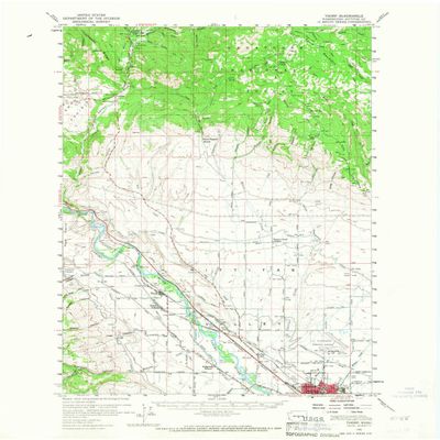 YellowMaps Thorp WA topo map, 1:62500 Scale, 15 X 15 Minute, Historical, 1958, Updated 1966, 21 x 17.1 in - Polypropylene