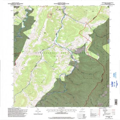 YellowMaps Whitmer WV topo map, 1:24000 Scale, 7.5 X 7.5 Minute, Historical, 1995, Updated 1998, 26.9 x 22.2 in - Polypropylene