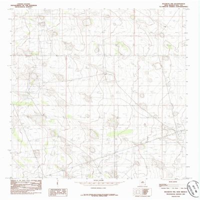 YellowMaps Buckeye NW NM topo map, 1:24000 Scale, 7.5 X 7.5 Minute, Historical, 1985, Updated 1985, 27 x 22 in - Polypropylene