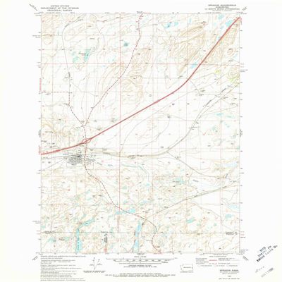 YellowMaps Sprague WA topo map, 1:24000 Scale, 7.5 X 7.5 Minute, Historical, 1981, Updated 1981, 27 x 22.1 in - Tyvek