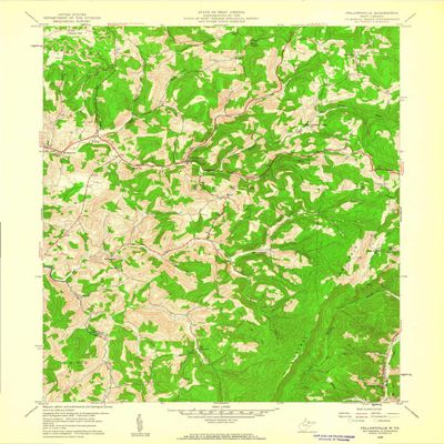 Fellowsville WV topo map, 1:24000 Scale, 7.5 X 7.5 Minute, Historical, 1958, Updated 1960, 26.9 x 22.1 in - Polypropylene