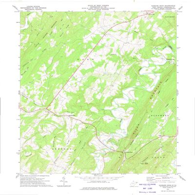 YellowMaps Hanging Rock WV topo map, 1:24000 Scale, 7.5 X 7.5 Minute, Historical, 1973, Updated 1975, 27.3 x 21.9 in - Tyvek
