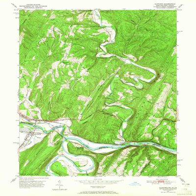 YellowMaps Oldtown MD topo map, 1:24000 Scale, 7.5 X 7.5 Minute, Historical, 1950, Updated 1965, 26.9 x 22 in - Tyvek