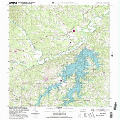 Belews Lake NC topo map, 1:24000 Scale, 7.5 X 7.5 Minute, Historical, 2000, Updated 2003, 26.9 x 21.9 in - Polypropylene
