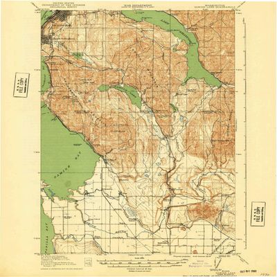 YellowMaps Samish Lake WA topo map, 1:62500 Scale, 15 X 15 Minute, Historical, 1918, Updated 1940, 19.9 x 16.6 in - Polypropylene