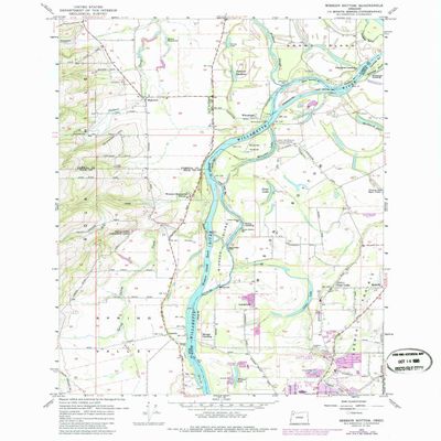 YellowMaps Mission Bottom OR topo map, 1:24000 Scale, 7.5 X 7.5 Minute, Historical, 1957, Updated 1986, 26.8 x 22 in - Polypropylene