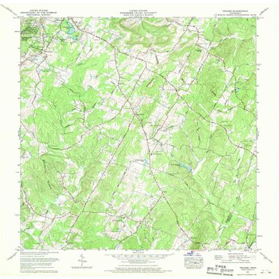 YellowMaps Felker TN topo map, 1:24000 Scale, 7.5 X 7.5 Minute, Historical, 1967, Updated 1970, 27.4 x 22.1 in - Tyvek