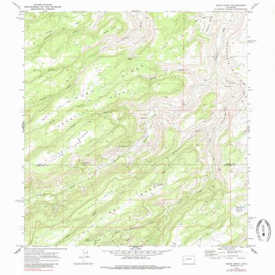 YellowMaps Good Point CO topo map, 1:24000 Scale, 7.5 X 7.5 Minute, Historical, 1969, Updated 1985, 26.8 x 22 in - Polypropylene