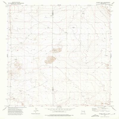 Gammil Well NM topo map, 1:24000 Scale, 7.5 X 7.5 Minute, Historical, 1973, Updated 1975, 26.9 x 22 in - Tyvek
