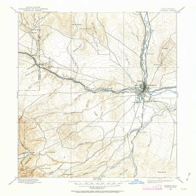 Pueblo CO topo map, 1:125000 Scale, 30 X 30 Minute, Historical, 1894, Updated 1963, 20.8 x 17.1 in - Polypropylene