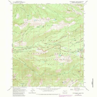 YellowMaps Government Camp OR topo map, 1:24000 Scale, 7.5 X 7.5 Minute, Historical, 1962, Updated 1980, 26.8 x 22 in - Tyvek