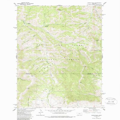 YellowMaps Arrow Peak MT topo map, 1:24000 Scale, 7.5 X 7.5 Minute, Historical, 1978, Updated 1987, 27.1 x 22.1 in - Polypropylene