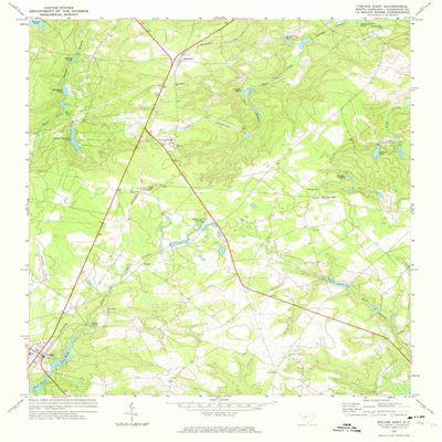 Pelion East SC topo map, 1:24000 Scale, 7.5 X 7.5 Minute, Historical, 1972, Updated 1974, 26.8 x 22 in - Polypropylene