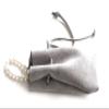 Jewelry Travel Pouch, Suede Drawstring Bag, Change Purse, Engagement Ring Case, Accessory Dust Bag, Personalized Leather Wedding Gifts view 1