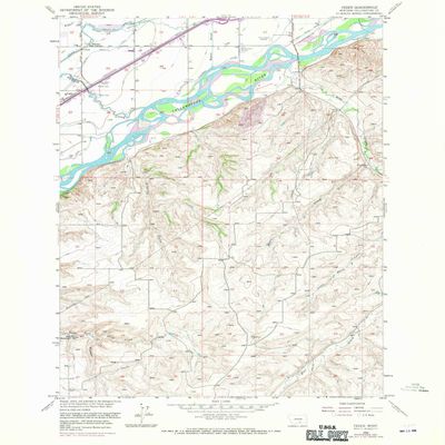 Yegen MT topo map, 1:24000 Scale, 7.5 X 7.5 Minute, Historical, 1956, Updated 1970, 26.8 x 22 in - Polypropylene
