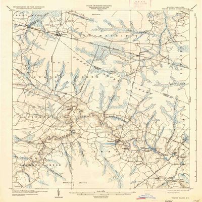 YellowMaps Trent River NC topo map, 1:62500 Scale, 15 X 15 Minute, Historical, 1904, Updated 1936, 19.9 x 16.4 in - Tyvek