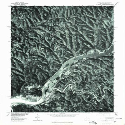 YellowMaps Raven Rock WV topo map, 1:24000 Scale, 7.5 X 7.5 Minute, Historical, 1975, Updated 1979, 26.6 x 21.4 in - Polypropylene