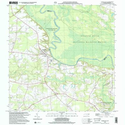 YellowMaps Hamilton NC topo map, 1:24000 Scale, 7.5 X 7.5 Minute, Historical, 2002, Updated 2002, 26.7 x 21.9 in - Tyvek