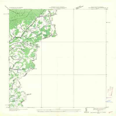YellowMaps Baldwin Gap NC topo map, 1:24000 Scale, 7.5 X 7.5 Minute, Historical, 1935, 26.9 x 22 in - Tyvek