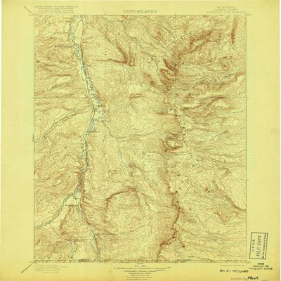 YellowMaps Rosebud MT topo map, 1:125000 Scale, 30 X 30 Minute, Historical, 1901, Updated 1917, 19.9 x 16.5 in - Polypropylene