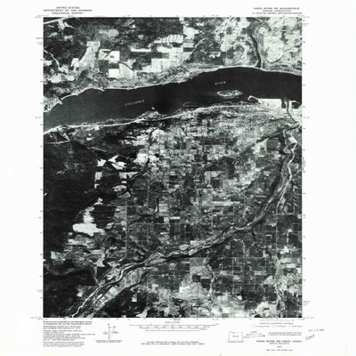 YellowMaps Hood River NE OR topo map, 1:24000 Scale, 7.5 X 7.5 Minute, Historical, 1975, Updated 1980, 27 x 22 in - Polypropylene