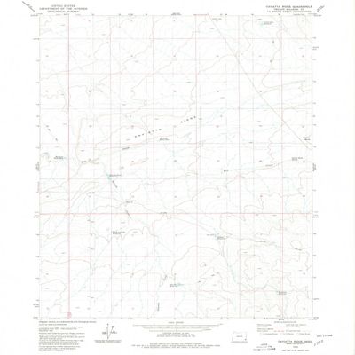 YellowMaps Caviatta Ridge OR topo map, 1:24000 Scale, 7.5 X 7.5 Minute, Historical, 1980, Updated 1980, 26.7 x 21.8 in - Polypropylene