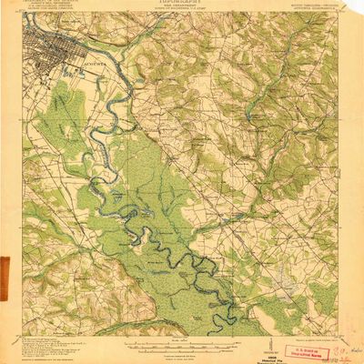 YellowMaps Augusta GA topo map, 1:62500 Scale, 15 X 15 Minute, Historical, 1921, 19.6 x 16.9 in - Tyvek