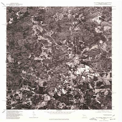 YellowMaps Tallapoosa North GA topo map, 1:24000 Scale, 7.5 X 7.5 Minute, Historical, 1975, Updated 1977, 26.9 x 22 in - Polypropylene